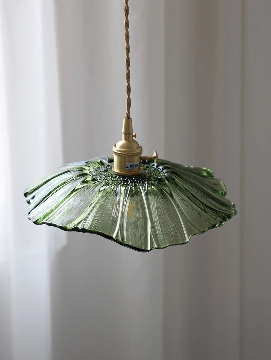 IWHD Nordic Vintage Copper Glass LED Pendant Light Fixtures