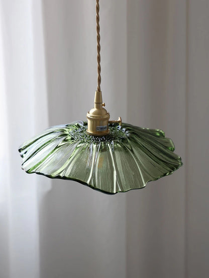IWHD Nordic Vintage Copper Glass LED Pendant Light Fixtures