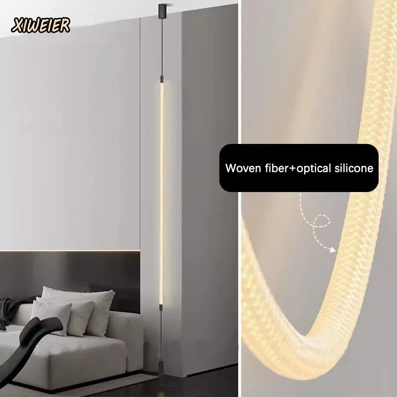 Nordic Glow: Woven Silicone Chandelier