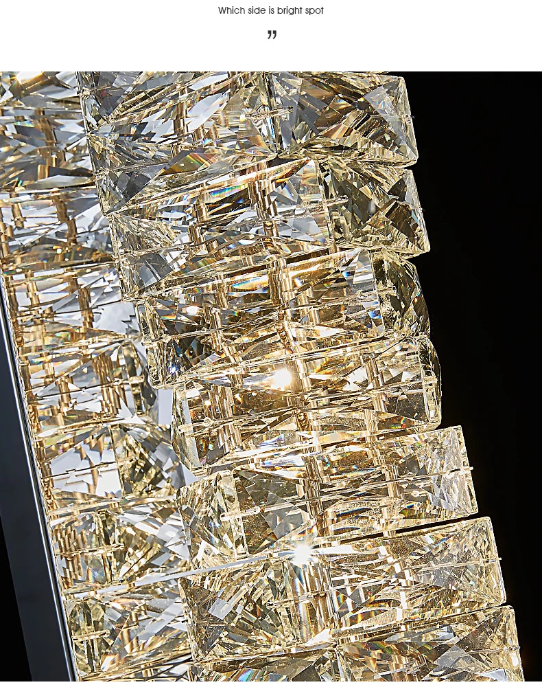 Elegant Crystal LED Wall Sconce for Luxe Interiors