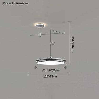 EyeCare Round Rotatable Dining Glam Light