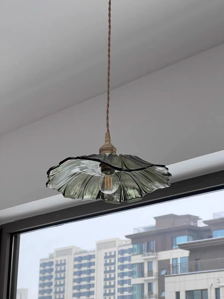 IWHD Nordic Vintage Copper Glass LED Pendant Light Fixtures