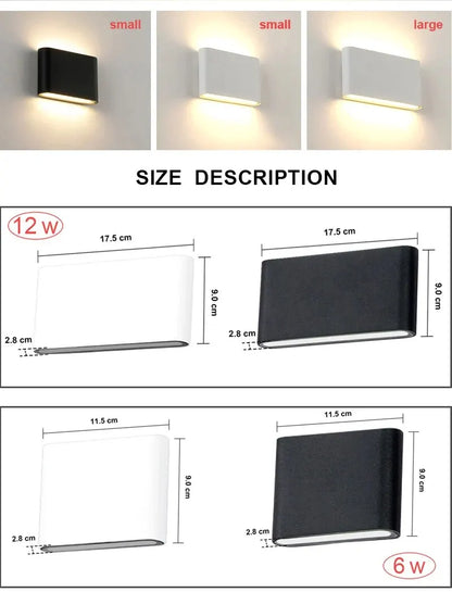 AquaGlow Modern LED Wall Lamp - Outdoor/Indoor Light