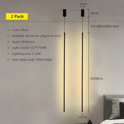 Modern LED Long Pendant Lights for Dining Room