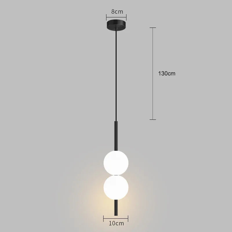 Glass Globe Bedside Pendant