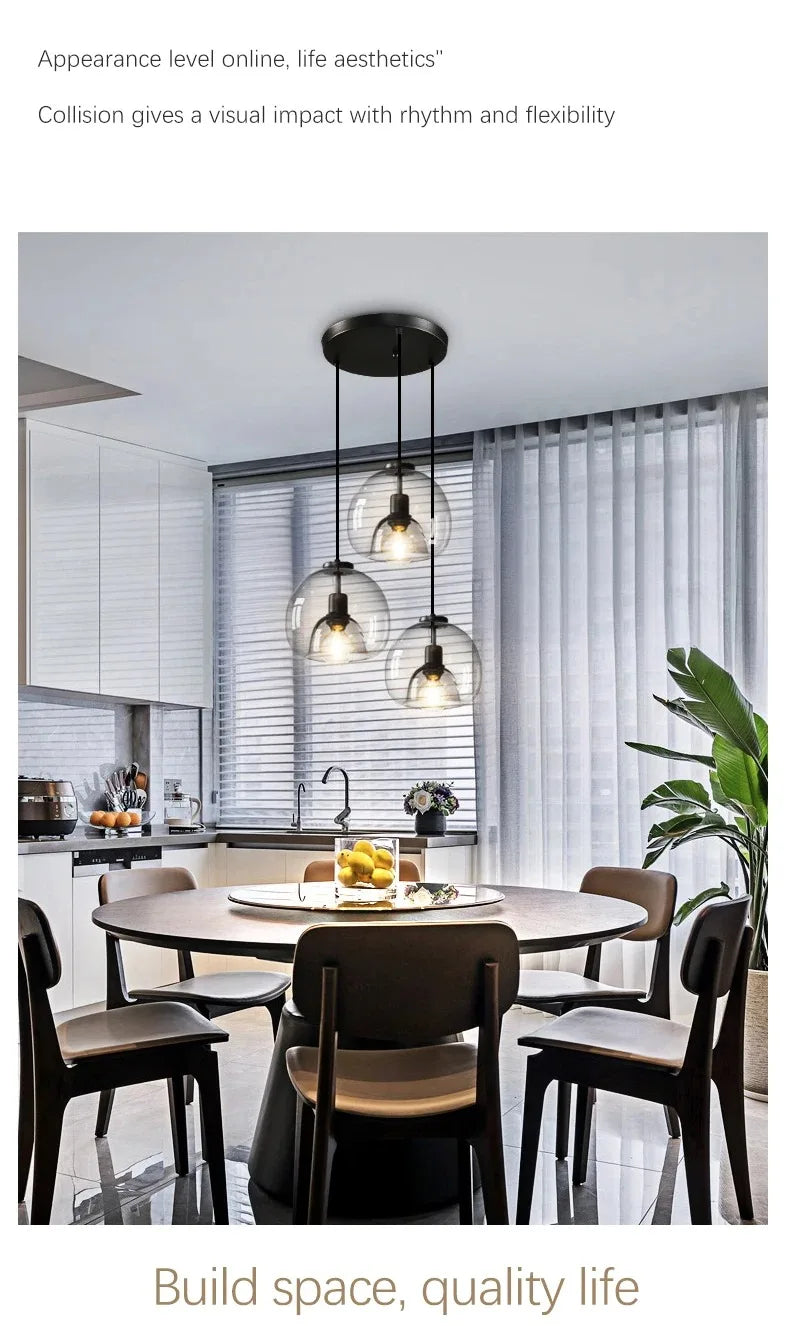 AmberGlow Modern LED Pendant Light Fixtures