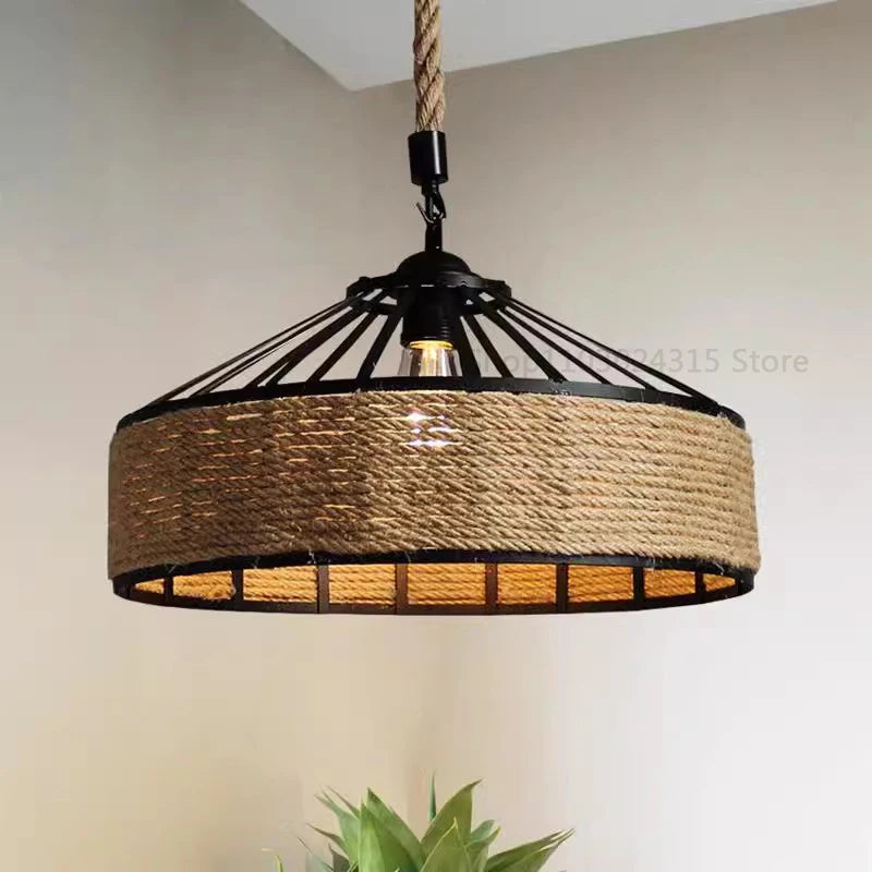 Hemp Rope Industrial Pendant