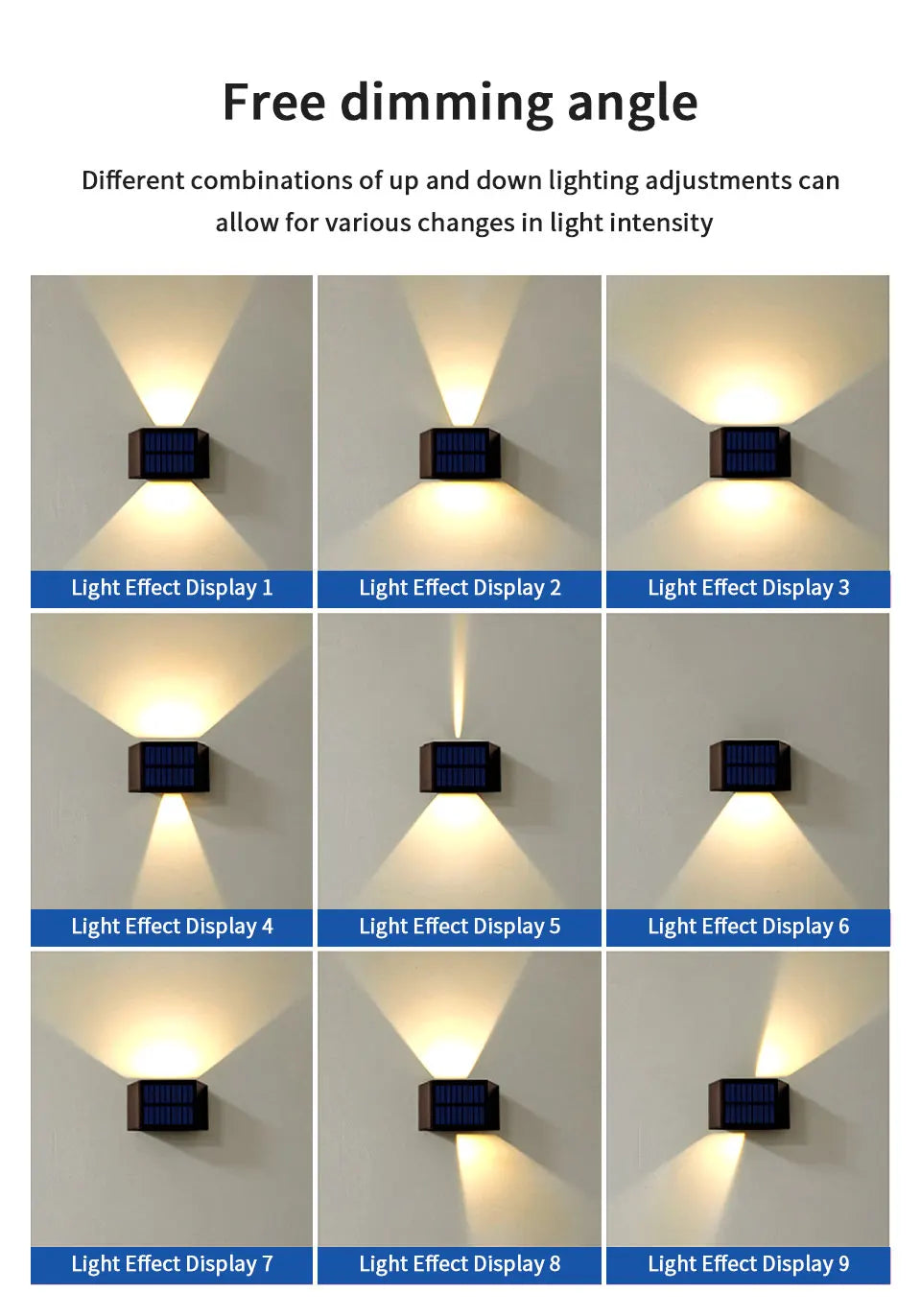 SolarGlow Up & Down Wall Lamp Garden Decor