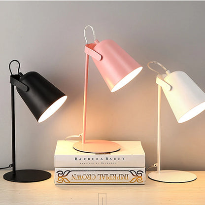 Nordic Glow: Eye-Protect Pink Desk Lamp