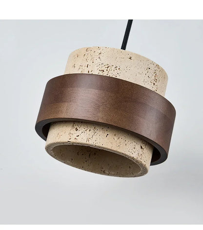 Wabi-Sabi Stone Walnut Pendant
