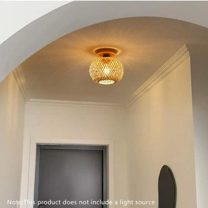 Woven Bamboo Ceiling Light
