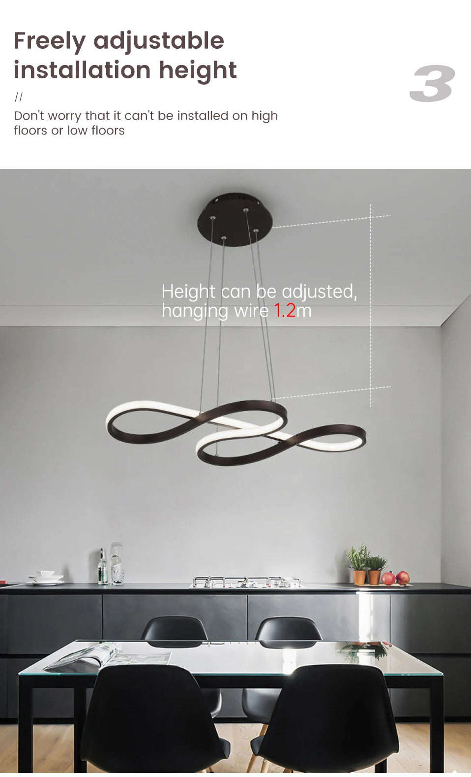 Linear LED Kitchen Island Pendant