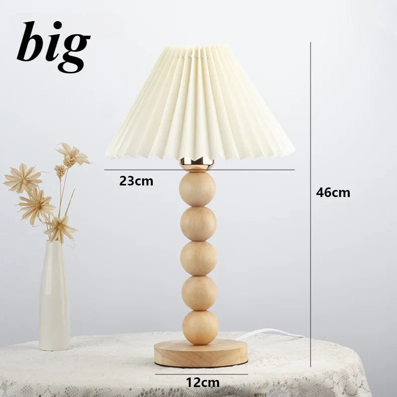 Nordic Glow: Minimalist Wooden Desk Lamp