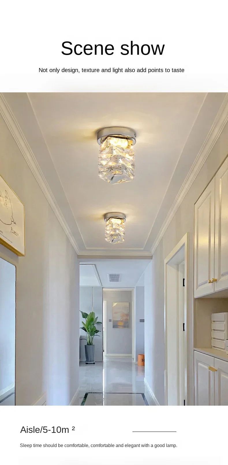 Crystal Round Double Layer Chandelier