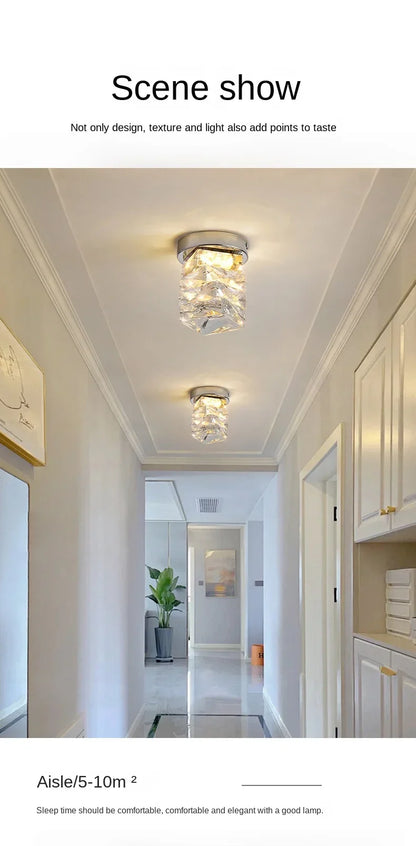 Crystal Round Double Layer Chandelier