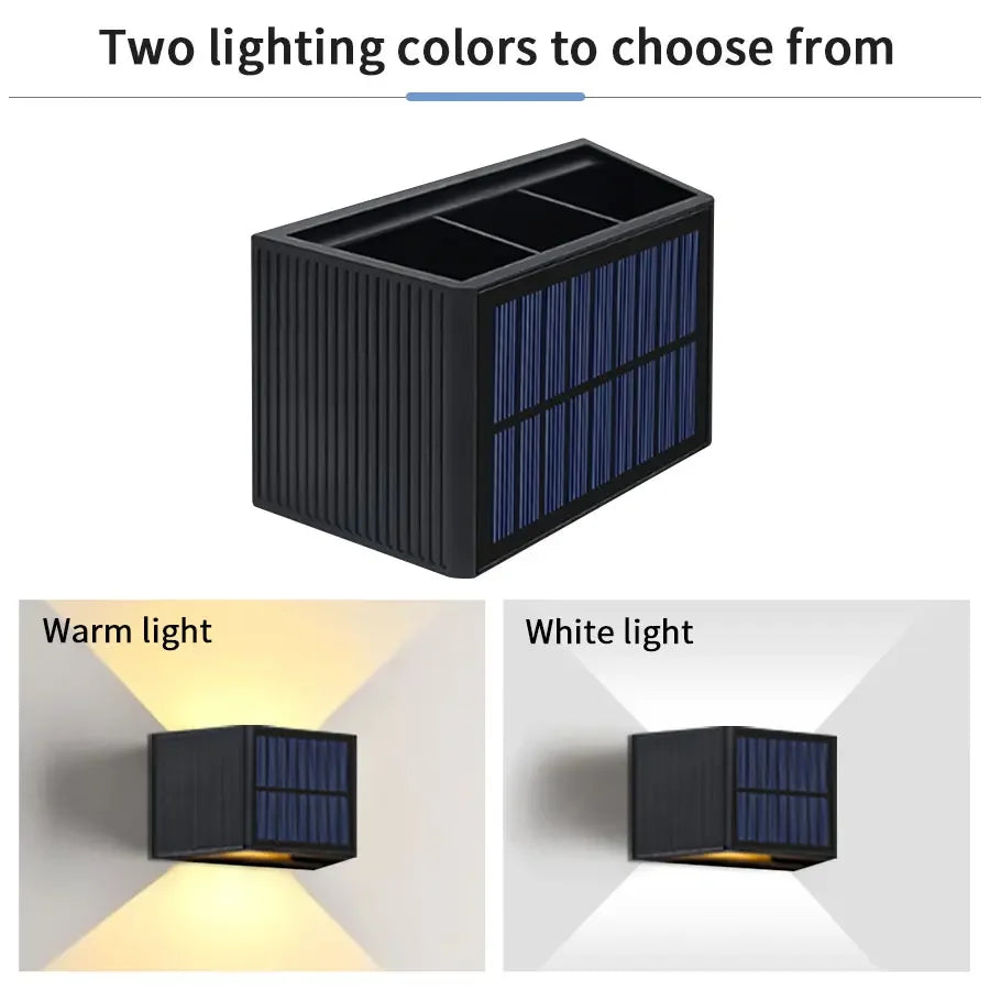 SolarGlow Up & Down Wall Lamp Garden Decor