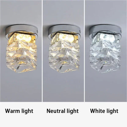 Crystal Round Double Layer Chandelier