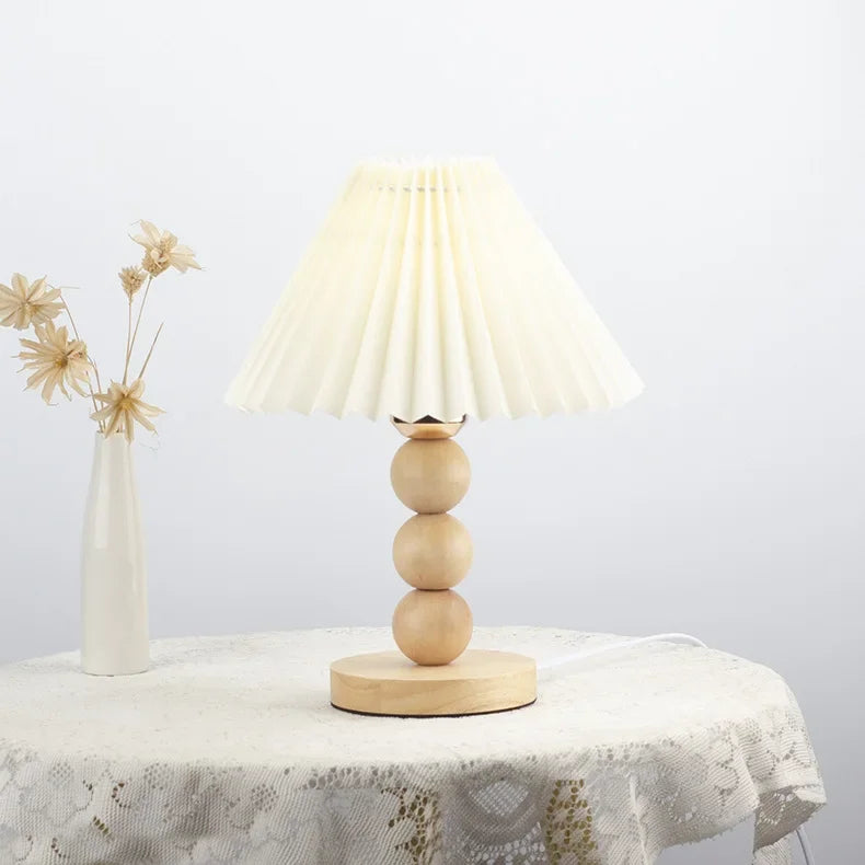 Nordic Glow: Minimalist Wooden Desk Lamp