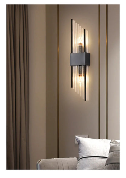 Crystal Bedside Wall Lamp