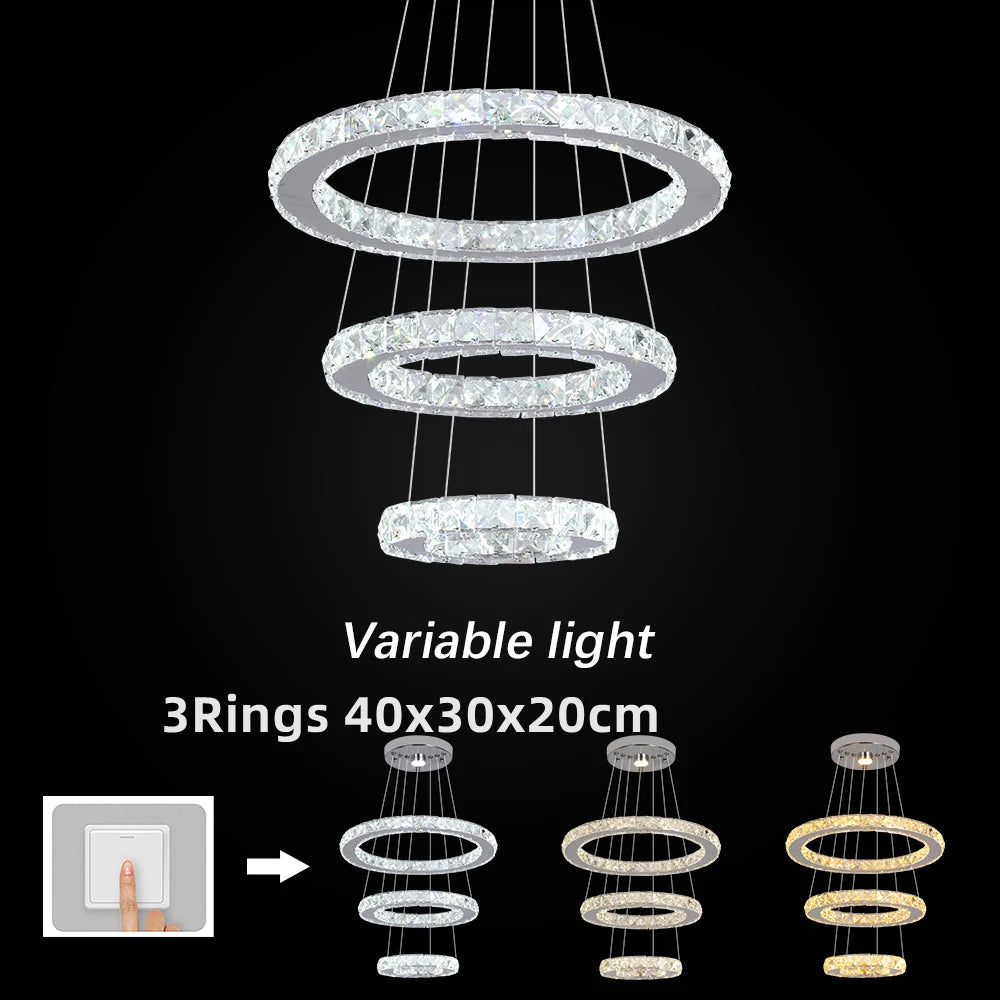 Crystal Ring Pendant Chandelier