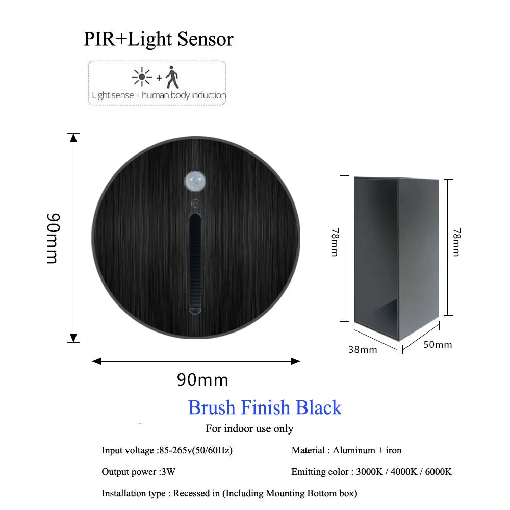 PIR Step Light: Smart Wall Sconce for Home Safety