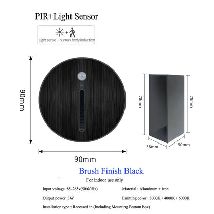 PIR Step Light: Smart Wall Sconce for Home Safety