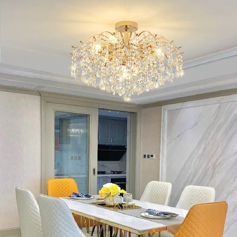 Gold Crystal Chandelier