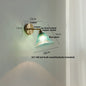 Nordic Blue Glass Pull Chain Wall Sconce Lamp