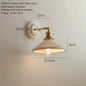 Vintage Porcelain Wall Sconce with Brass Arm
