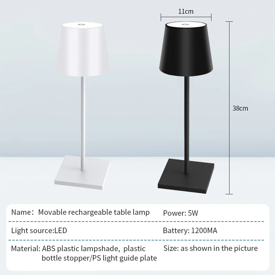 GlowSphere: Rechargeable Touch Dimmable LED Lamp