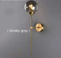 Gold Aura Round Glass Wall Sconce - Nordic Style