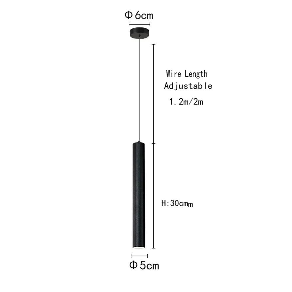 Aluminum Tube Pendant Light