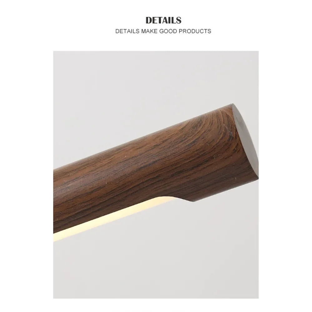 WoodGlow LED Desk Lamp: Modern Art & Eye Care