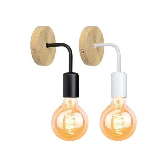 Retro Wood Wall Sconce Lamp