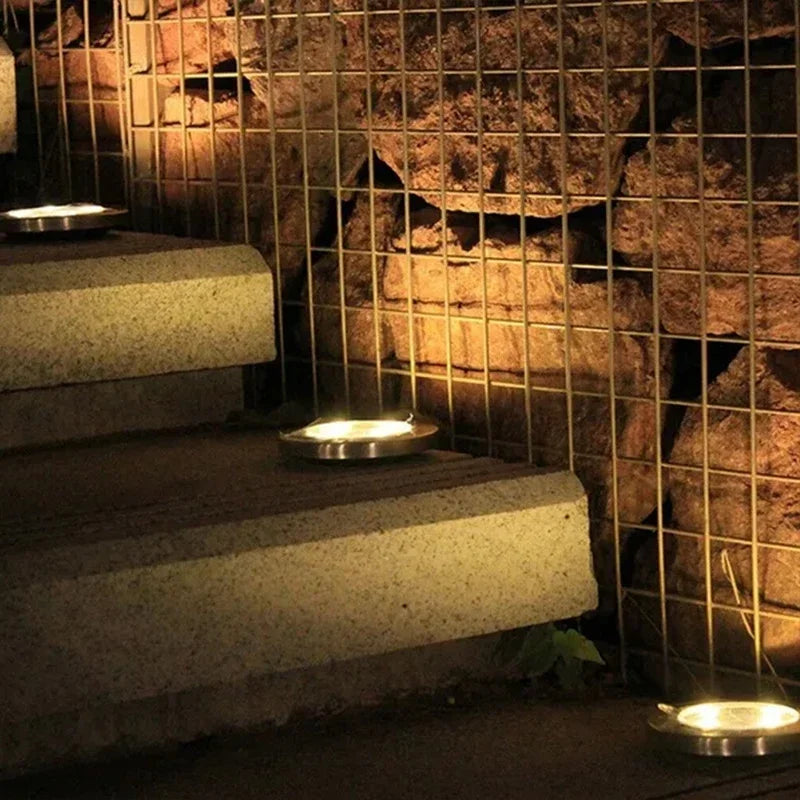 Solar In-Ground Disk Lights