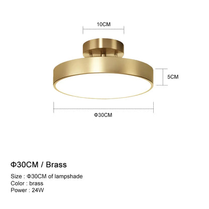 Brass Glow: Modern LED Chandelier Fixture