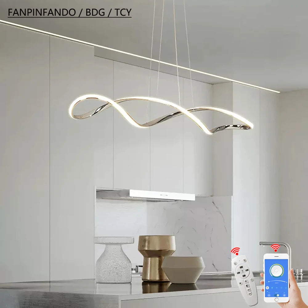 LED REmote CHANDELIER - MODERN & DIMMABLE