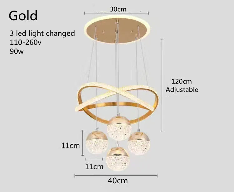 Art Deco LED Chandelier