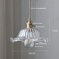 IWHD Nordic Vintage Copper Glass LED Pendant Light Fixtures
