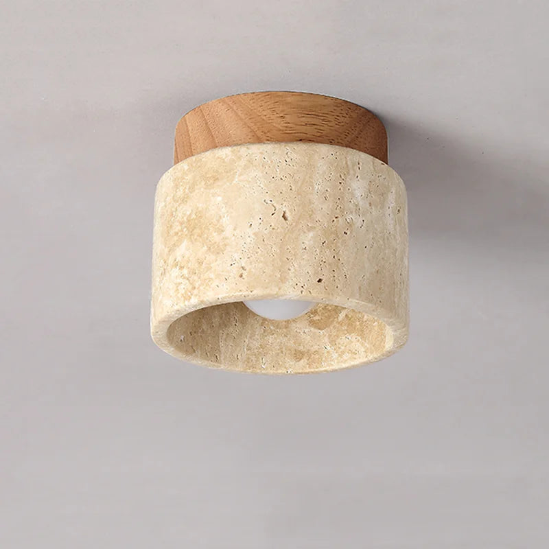 Travertine Stone Ceiling Light