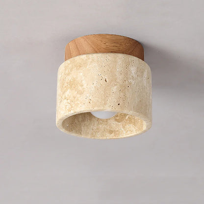 Travertine Stone Ceiling Light