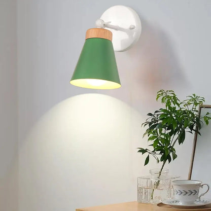Nordic Glow: Wooden Wall Sconce Light Fixture