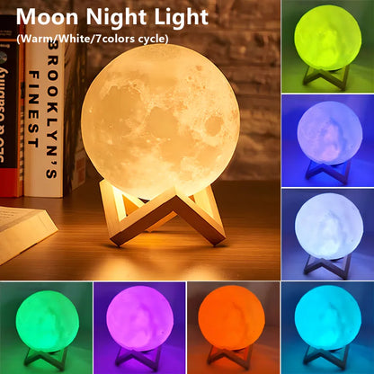 Galactic Moon Glow: Kids' Night Light Delight