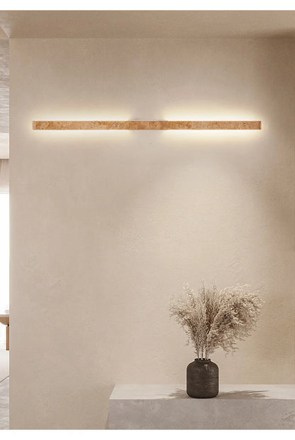 Travertine Glow: Modern Wall Sconce