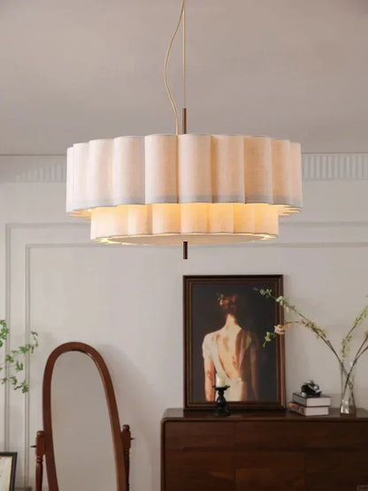Wabi Sabi Elegance: Fabric Pendant Chandelier Lights