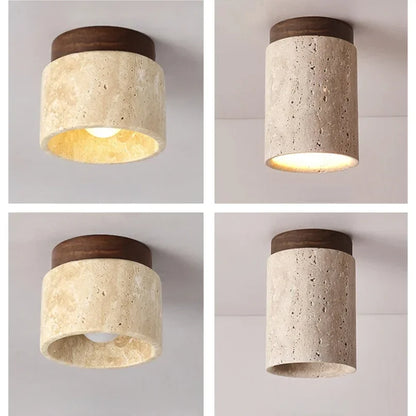 Travertine Sky Lamp
