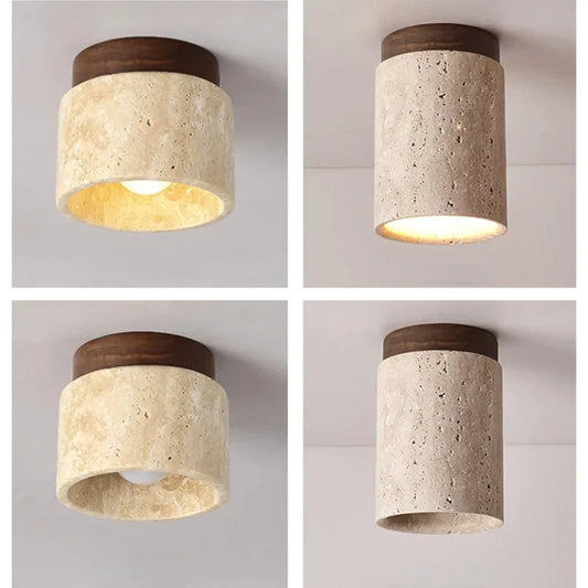Travertine Sky Lamp