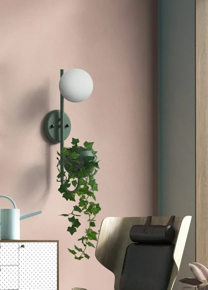 SANDYHA Nordic Glass Ball Wall Sconce Lamp