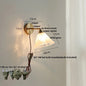 Nordic Blue Glass Pull Chain Wall Sconce Lamp