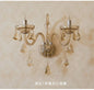 Cognac Elegance Crystal Candle Wall Sconce